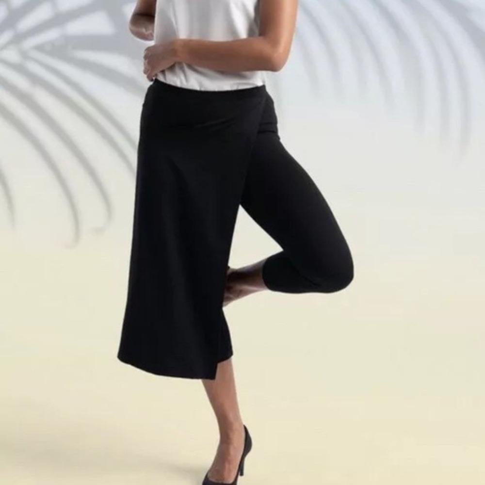 Betabrand Pencil Skirt With Pants Underneath Medium Petite Classic Minimalist